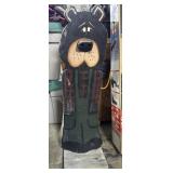 Decorative Painted Wooden Bear.