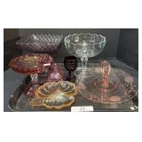 Glass Pedestal Dishes, Glass Trinket Dishes.
