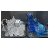EAPG Glass & Blue Glassware.