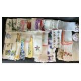 Vintage Embroidery & Lace Edged Handkerchiefs.