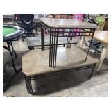 PostModern Metal & Faux Marble Coffee/Side Table.