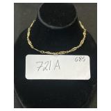 10K Gold Filigree Link Chain Bracelet.