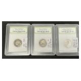 3 Jefferson Nickels.