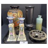 Asian Style Vase & Candlestick Holders, Vases.