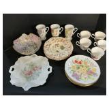 Royal Kendal & Minster Bone Teacups & Plates.