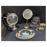 Mirrors, Mirror Tray, Clock.