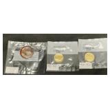 Gold Plated Buffalo Nickels & Elk Colorized Coin.