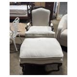 Traditional French-Style Upholstered Accent Chair