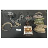 Cast Iron Trivets, Sad Irons & Oil Lamp Holders.