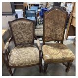 (2) Classic Louis XVI-Style Fauteuil Side Chairs.