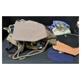 Large Lot Of Fabric Purses.