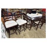 Dark Cherry Dining Table & Chairs.