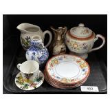 Hand Painted Pitchers, Floral Plates.