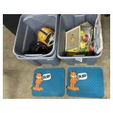 Garfield Floor Mats, Bang Mitten Toys, Helmets.