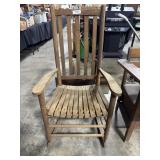 Vtg Slat Rocking Chair.