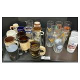 Advertising College & Beer Glasses, Souvenir Mugs.