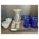 Luminarc Cobalt Blue Tumblers, Fry Ovenglass.