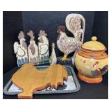 Rooster Jar, Serving Tray, Figures & Statues.
