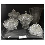 Clear Cut Crystal Candy Jars and Dishes.