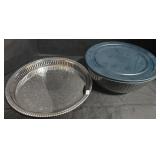 Large Pyrex Bowl and Serving Tray.