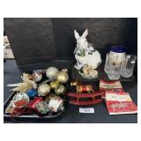 Crystal Tumblers, Christmas Ornaments.