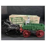 Stanley Cast Metal Farm Wagon With Box.