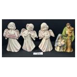 3 Ceramic Angel & Nativity Figurines.