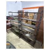 (2) Vtg Pressed Steel Shelves.