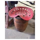 Vtg Nail Keg Tractor Seat.