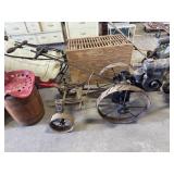 Vtg Walk-Behind Steel-Wheel Garden Cultivator