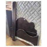 Ornate Dark Wooden Bed Frame.