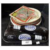 Beer Advertising Trays & Coors Light Bottles.