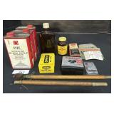 Gun Powder, Round Balls, Gun Cleaning Supplies.