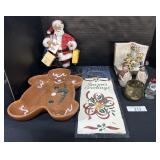 Christmas Hand Painted Slate Signs, Figurines.