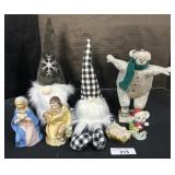 Christmas Gnomes, Snowman & Nativity Figurines