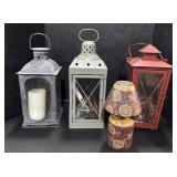 3 Lanterns & Small Lamp.