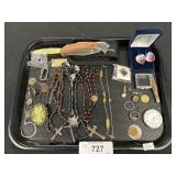 Costume Jewelry, Pocket Knives.