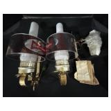 2 Budweiser Beer Advertising Sign Hurricane Lamps.