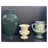 Roseville Water Lilly Vase, McCoy Urn Vase.
