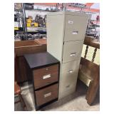 (2) Pressed Steel Filing Cabinets.
