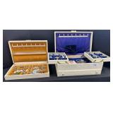 2 Jewelry Boxes W/ Costume Jewelry.