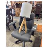 Faux Leather Office Chair, Wooden Tripod Table