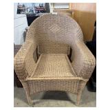 Wicker armchair.