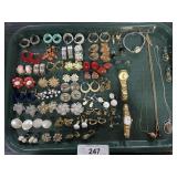 Lot Of Costume Jewelry, Earrings, Necklaces
