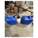 2 5 gallon kerosine gas containers, freeze