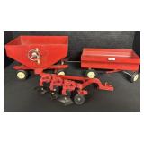 Pressed Steel Farming Implement Toys.