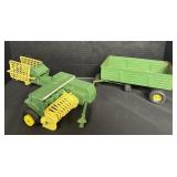John Deere Pressed Steel Farming Implement Toys.
