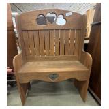 Farmhouse Style Heart Bench.