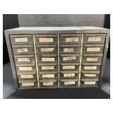 Metal Organizer With Nails, Screws & Hooks.