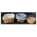 3 Longaberger Baskets.
